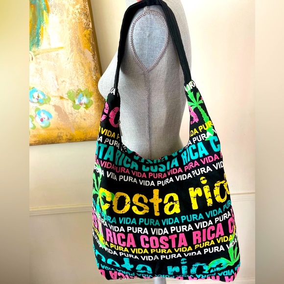 COSTA RICA🌴“Pura Vida”🌴GROCERY TRAVEL BEACH SHOULDER TOTE  BAG 🌟NWOT🌟 - Picture 5 of 12